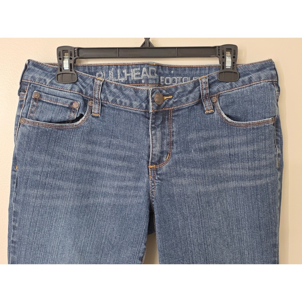 Bullhead Jeans Bootcut Low Rise Medium Wash Stretch Y2K Juniors 13 - Picture 2 of 9